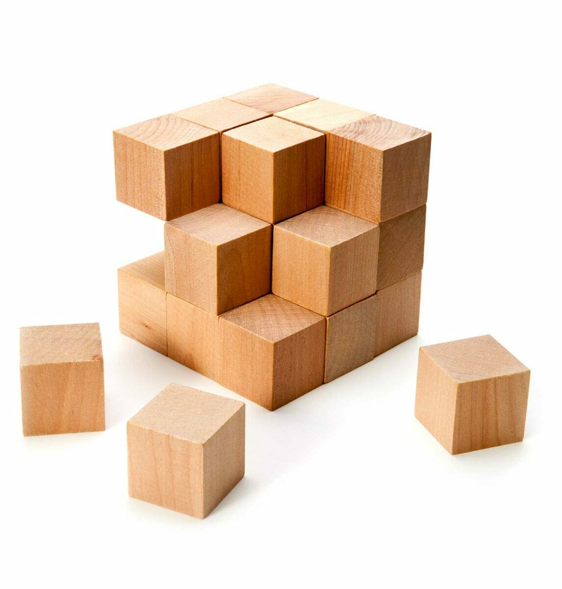 Wooden block cubes